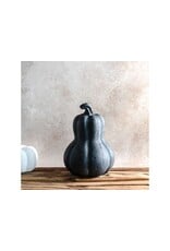 7"H BLACK TERRACOTTA GOURD