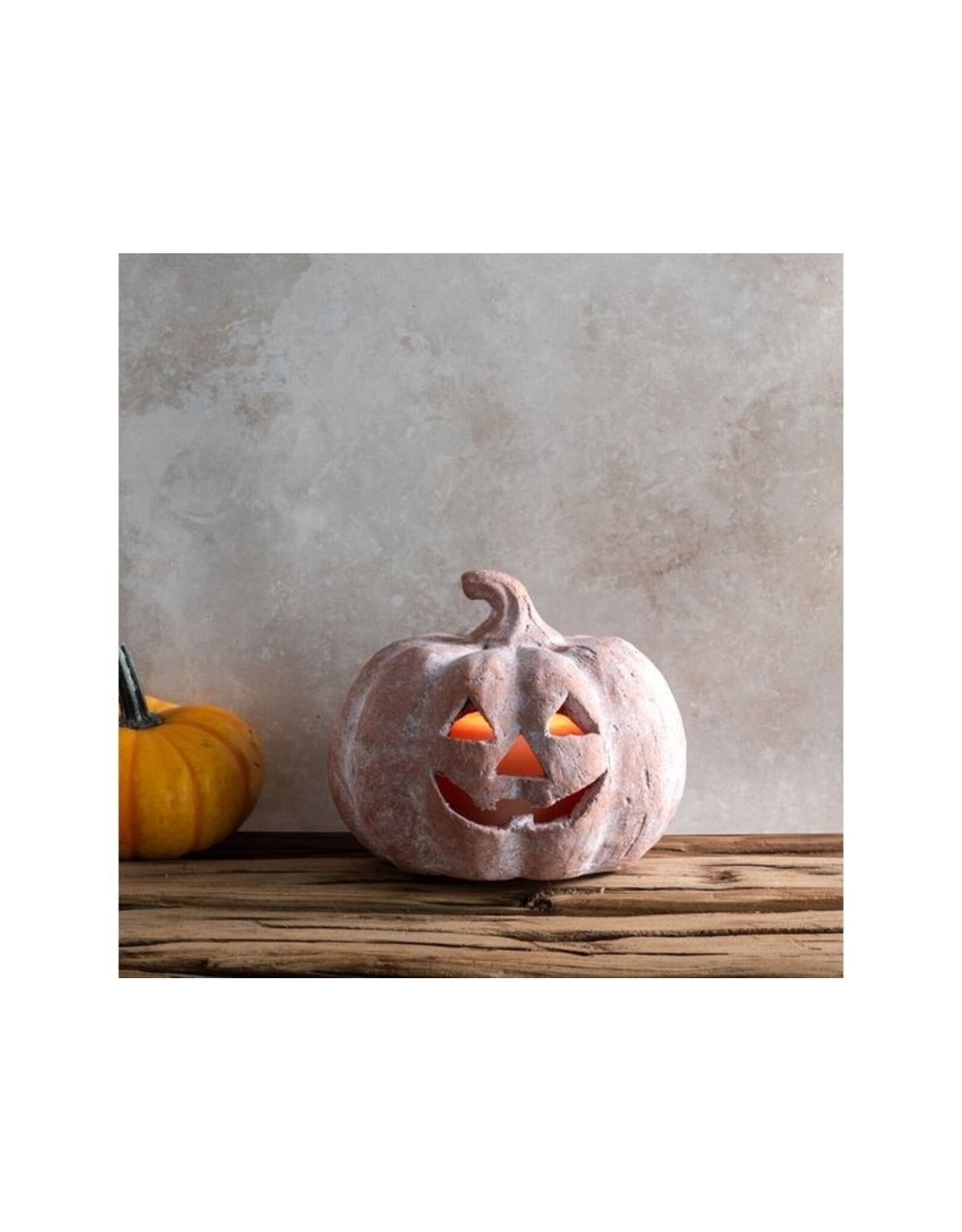 6.5"W OR TERRACOTTA MINI J-O-L PUMPKIN