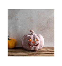 6.5"W OR TERRACOTTA MINI J-O-L PUMPKIN