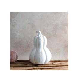 7"H WHITE TERRACOTTA GOURD