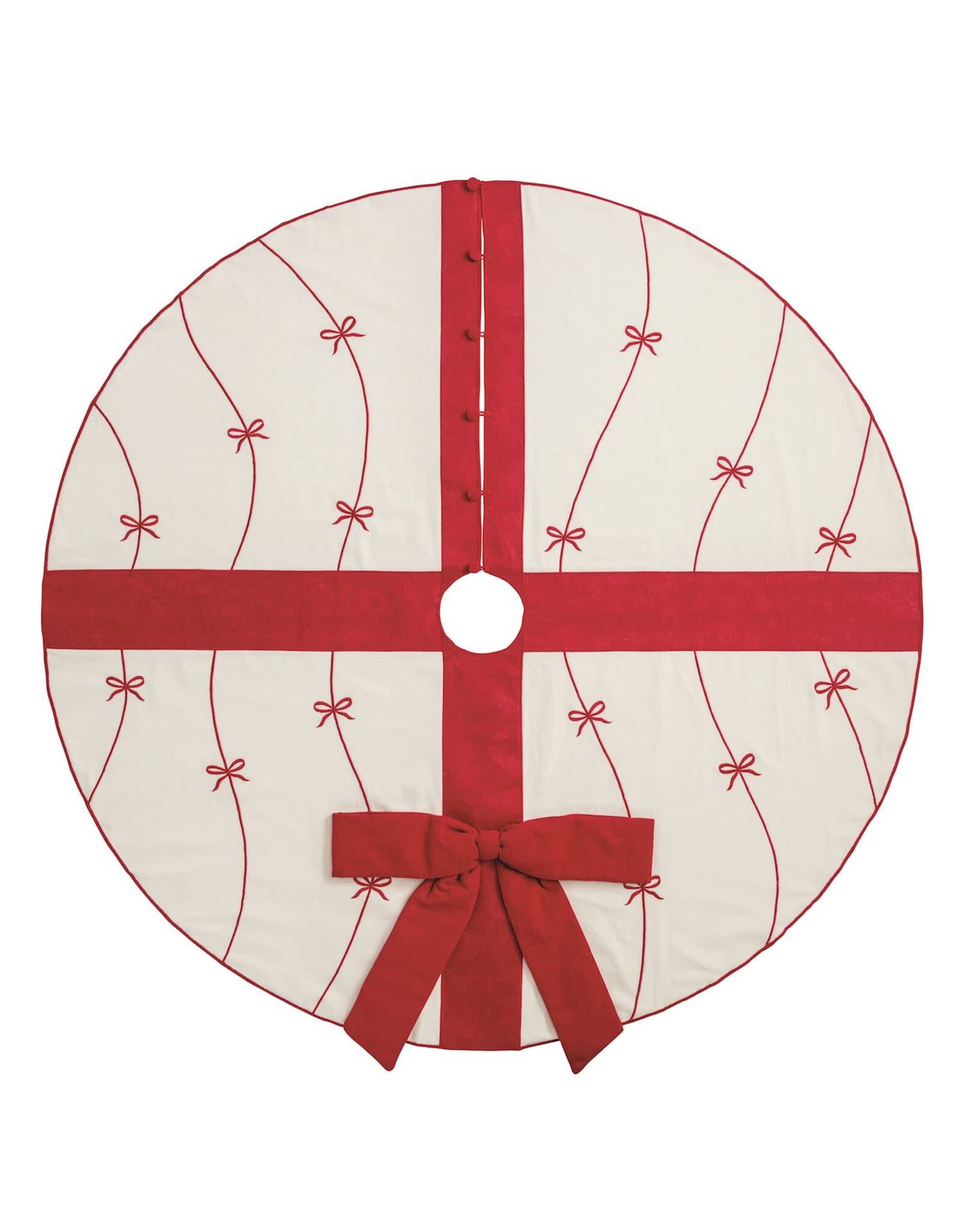 BOW EMBROIDERED TREE SKIRT