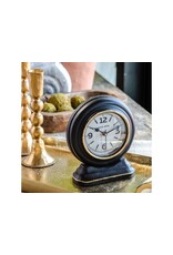 HXET09 5" BLK/GLD TABLE CLOCK