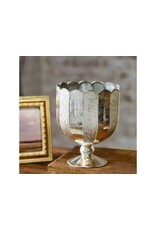 PDGL25-05GL 7" GLASS SCALLOP TOP CANDLE CUP