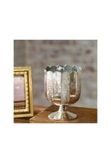 PDGL25-06GL 6" GLASS SCALLOP TOP CANDLE CUP