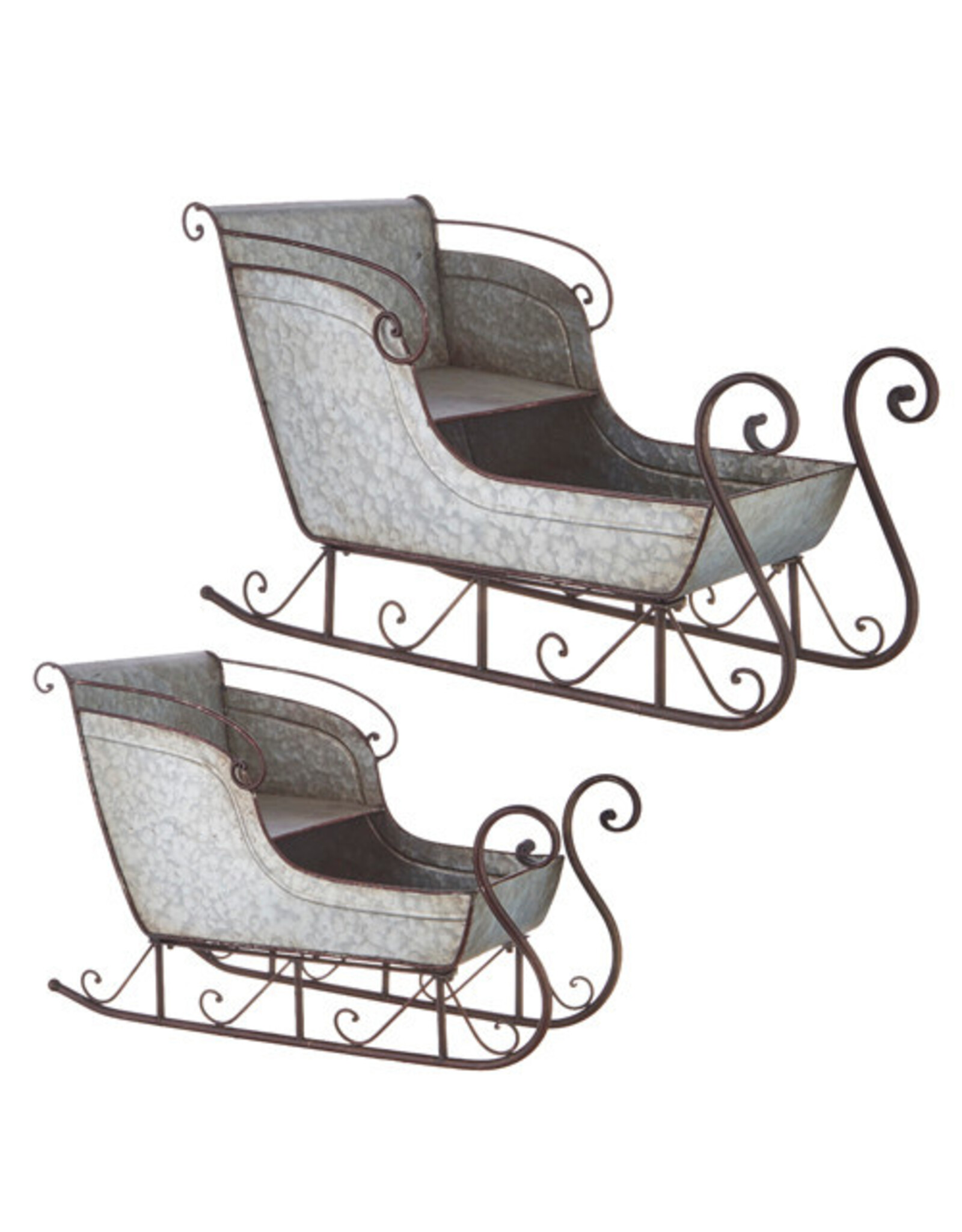 Galvanized Sleigh 4128880