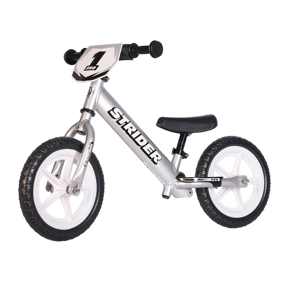 STRIDER® 12 Pro Balance Bike - SILVER - NOR CAL SPINNERS