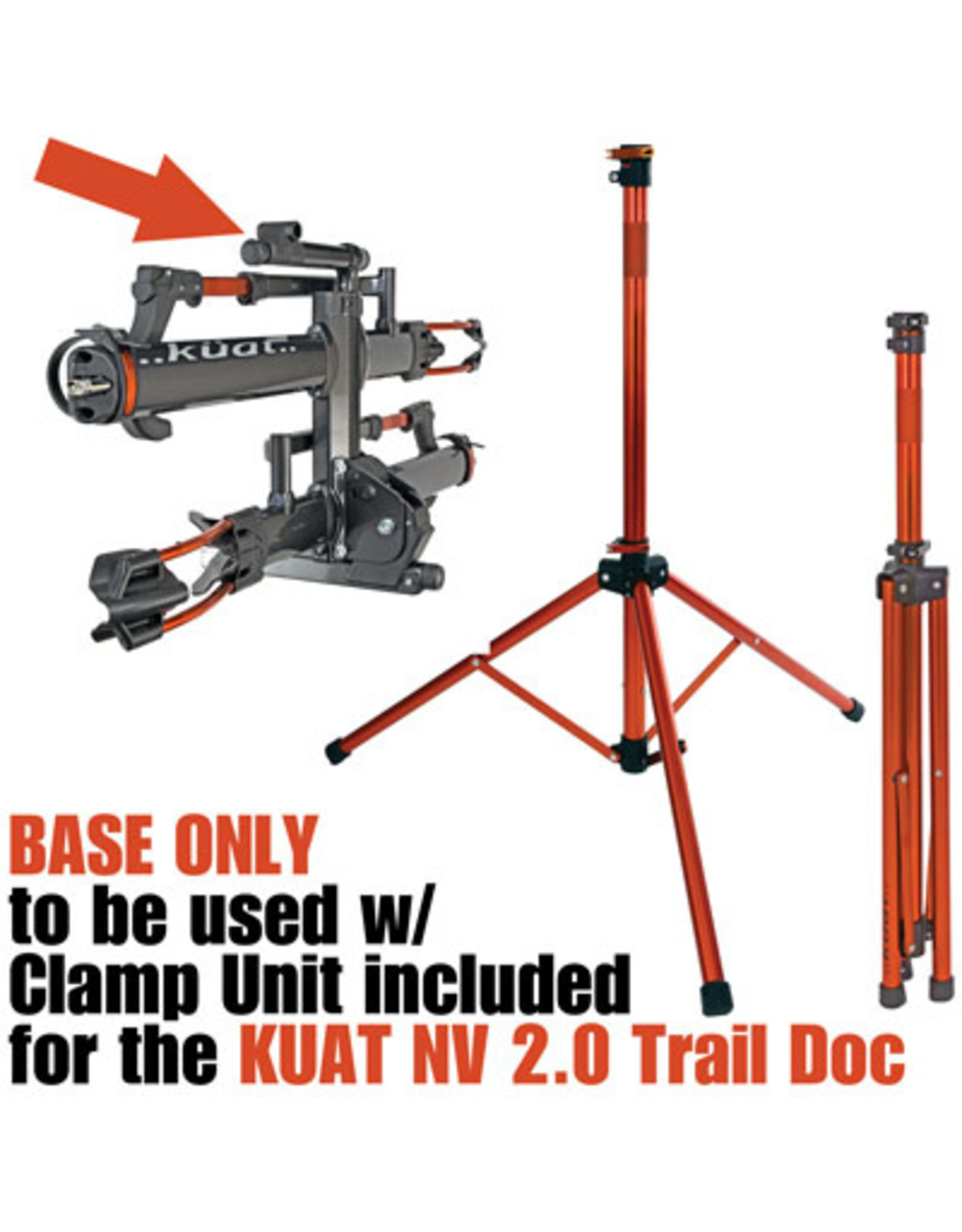 Kuat Kuat Tri Doc - Trail Doc Stand Orange Anodize