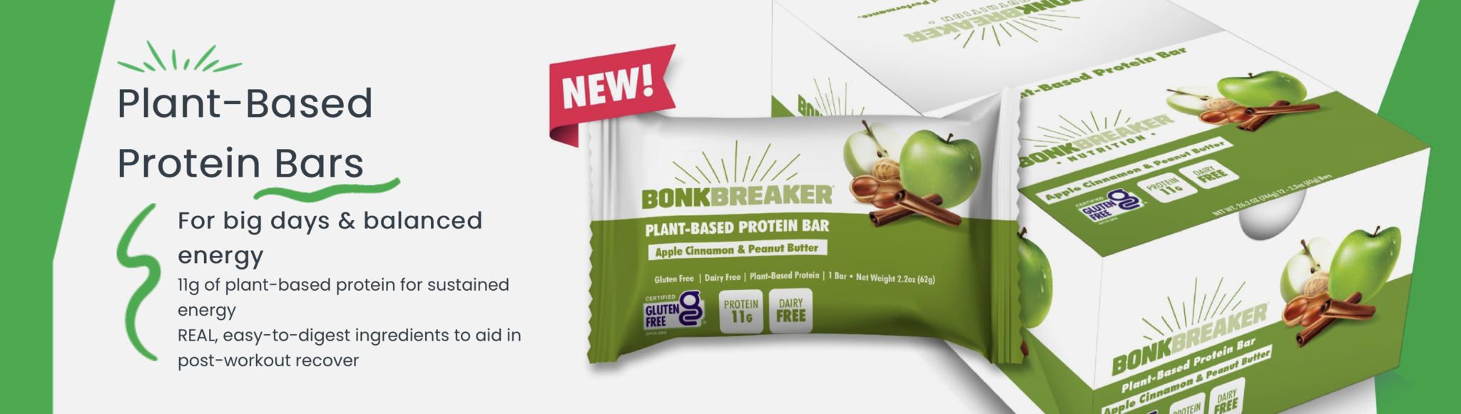 Bonk Breaker Plant Based Protein Bars