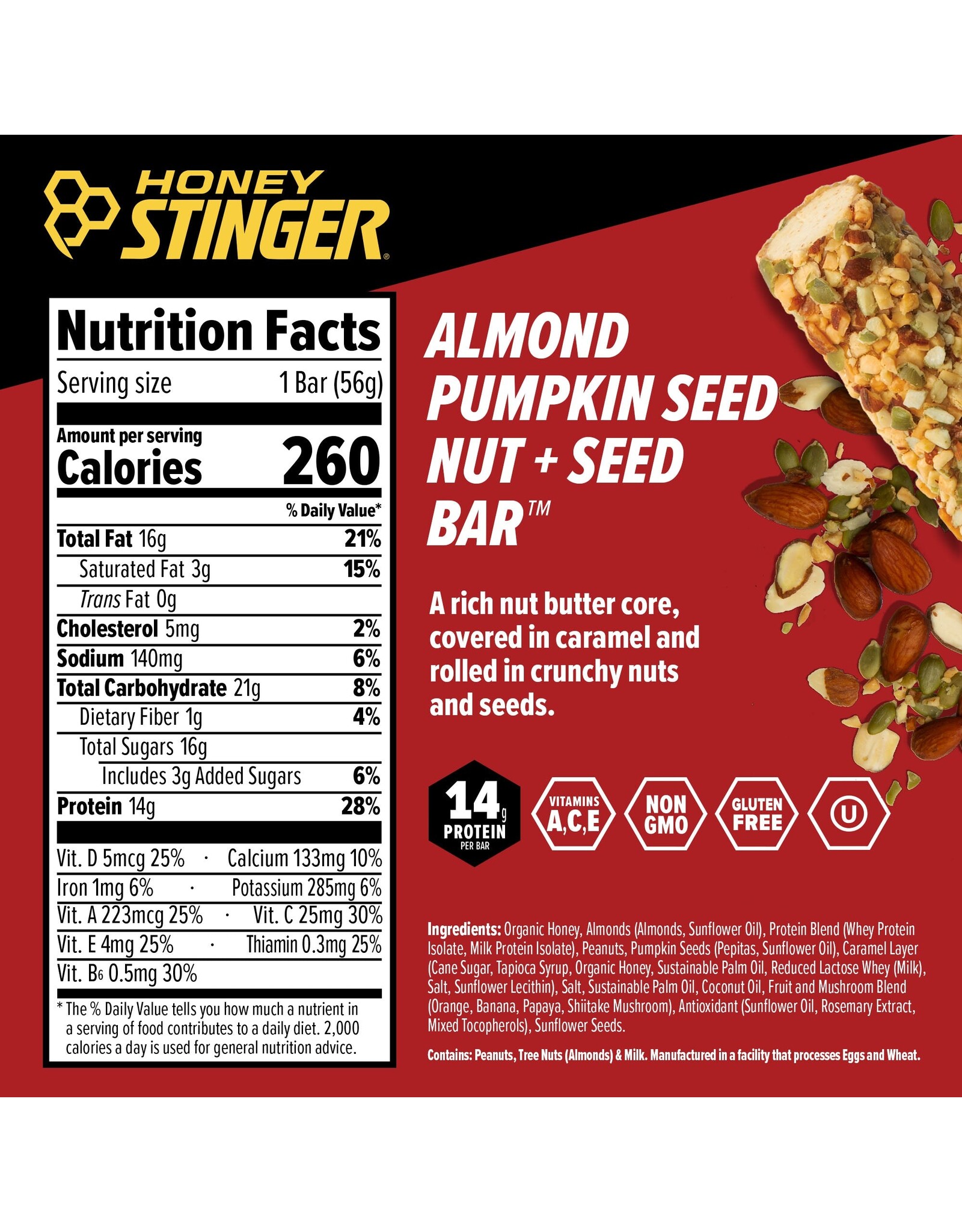 Honey Stinger Honey Stinger Nut and Seed Bar 12 Pack