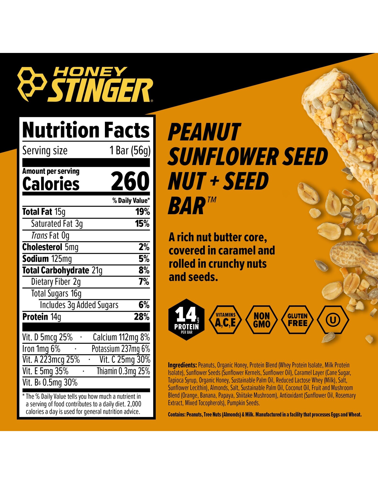 Honey Stinger Honey Stinger Nut and Seed Bar 12 Pack