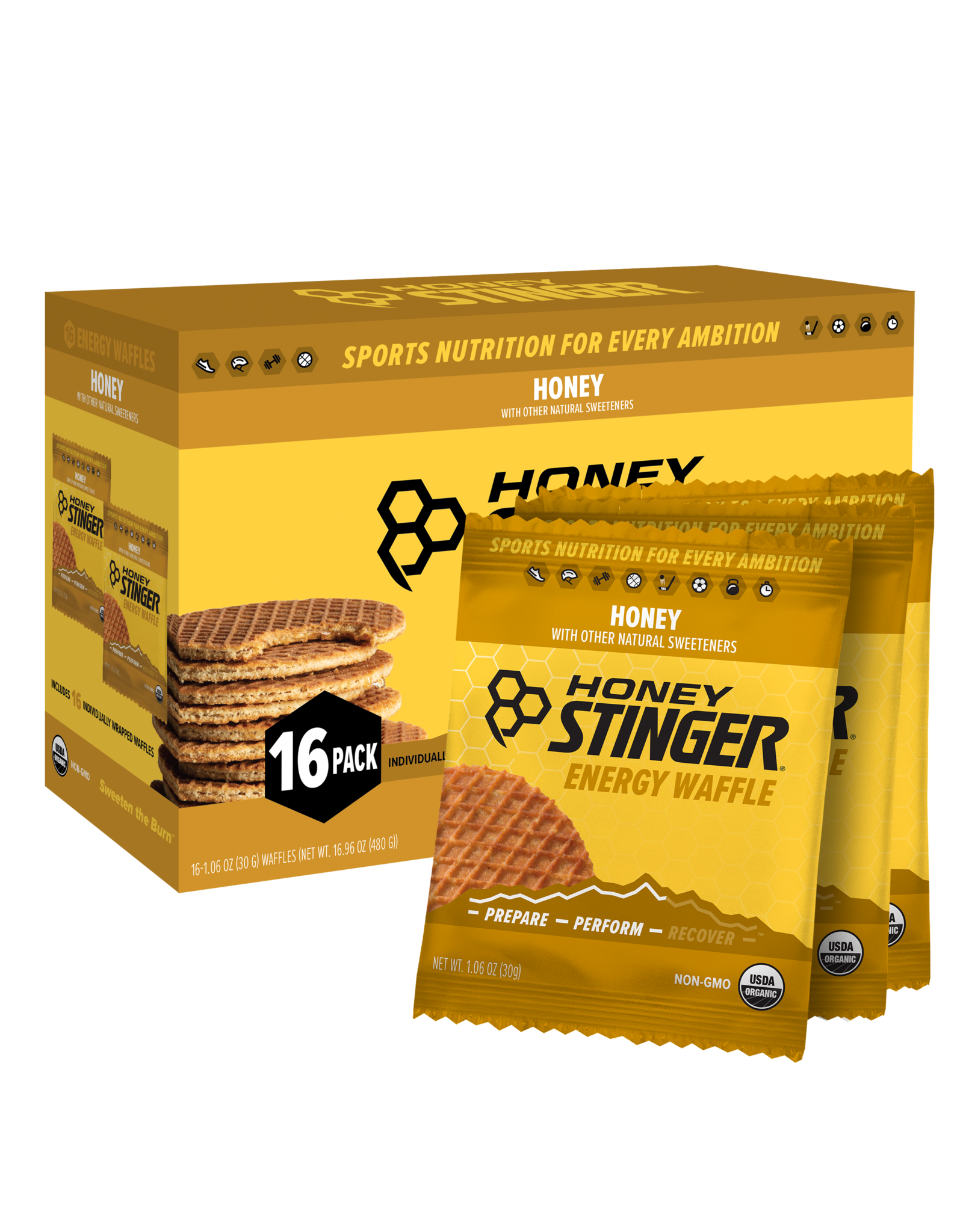 Honey Stinger Honey Stinger Organic Waffles 16 Pack