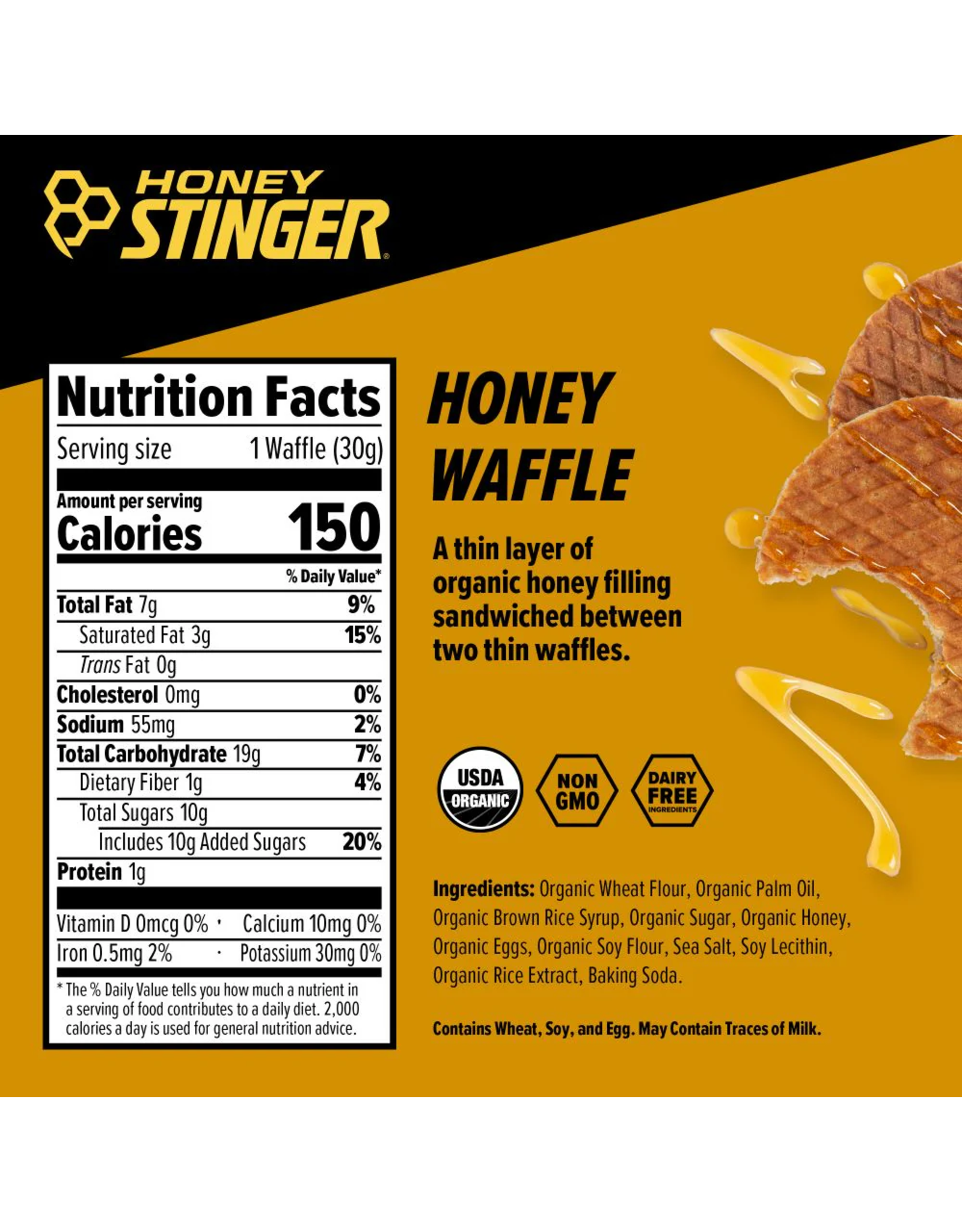 Honey Stinger Honey Stinger Organic Waffles 12 Pack