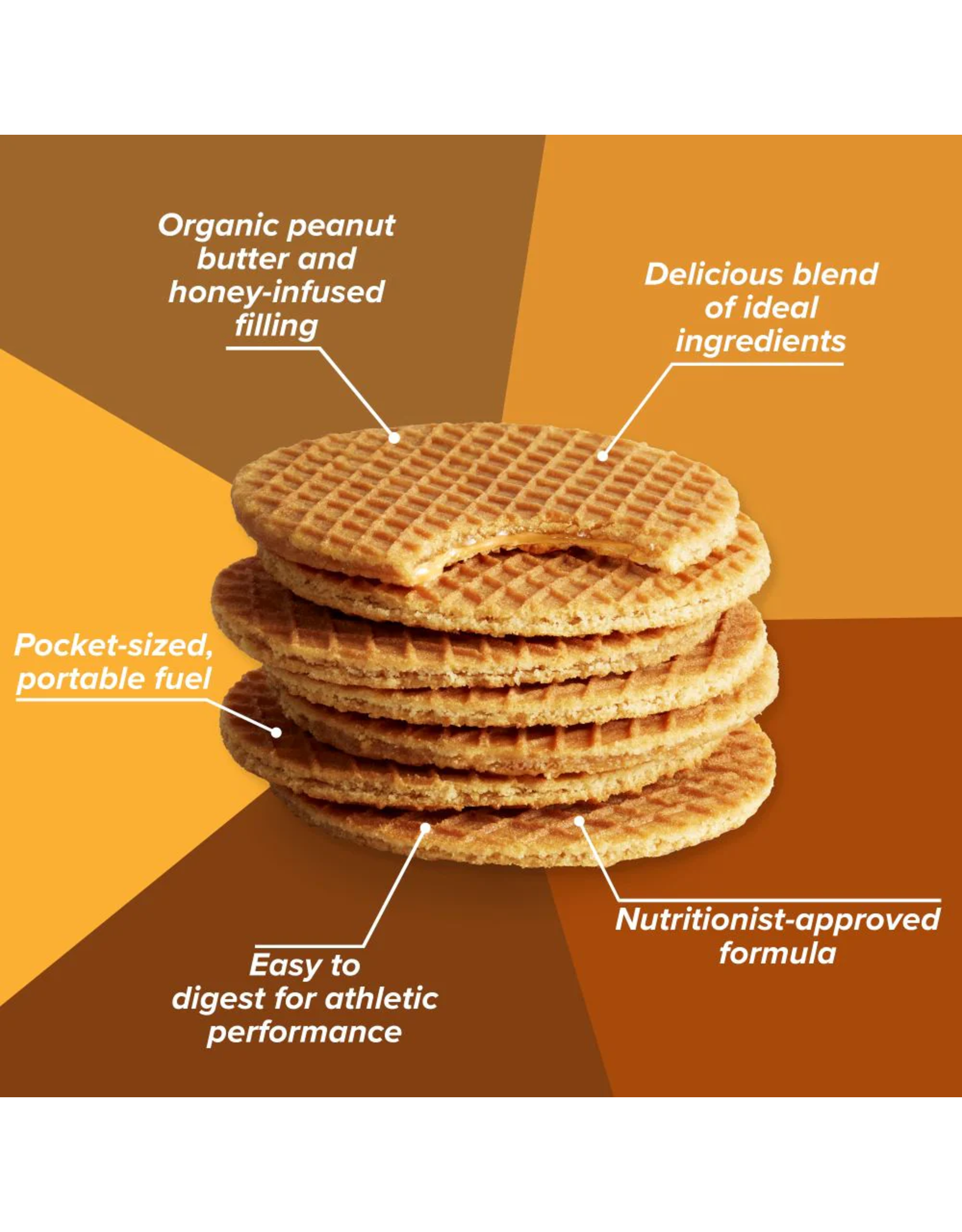 Honey Stinger Honey Stinger Peanut Butter Waffles 12 Pack