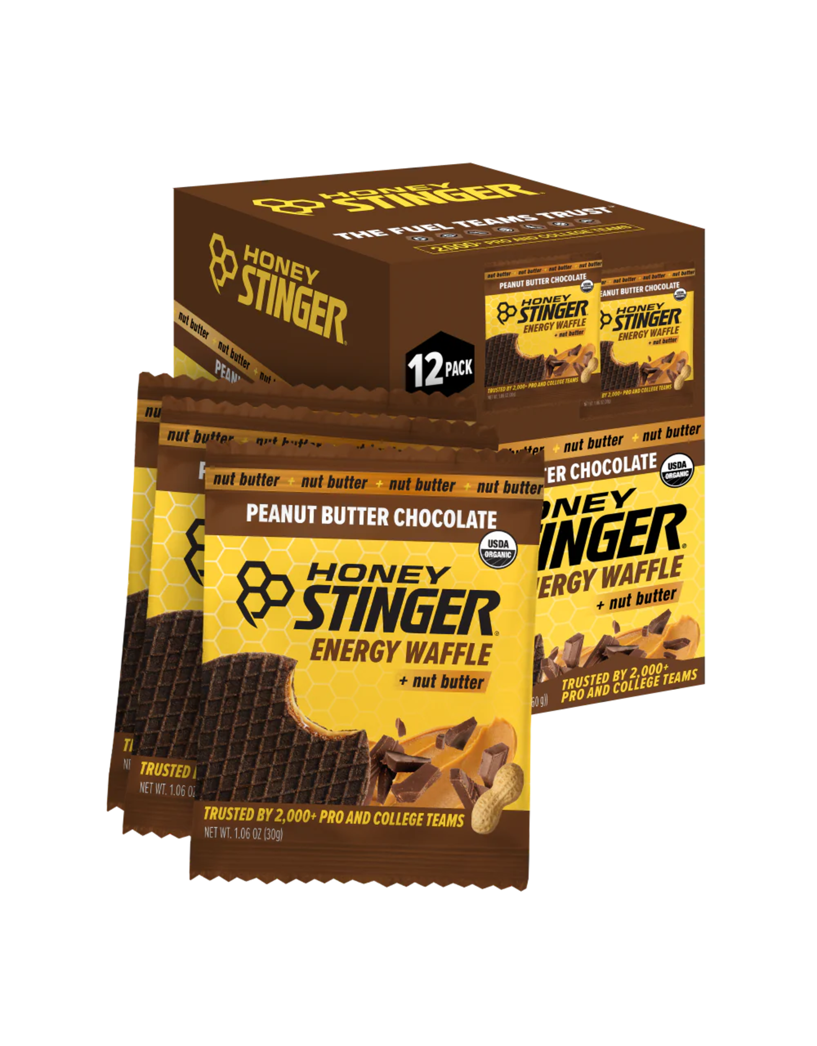 Honey Stinger Honey Stinger Peanut Butter Waffles 12 Pack