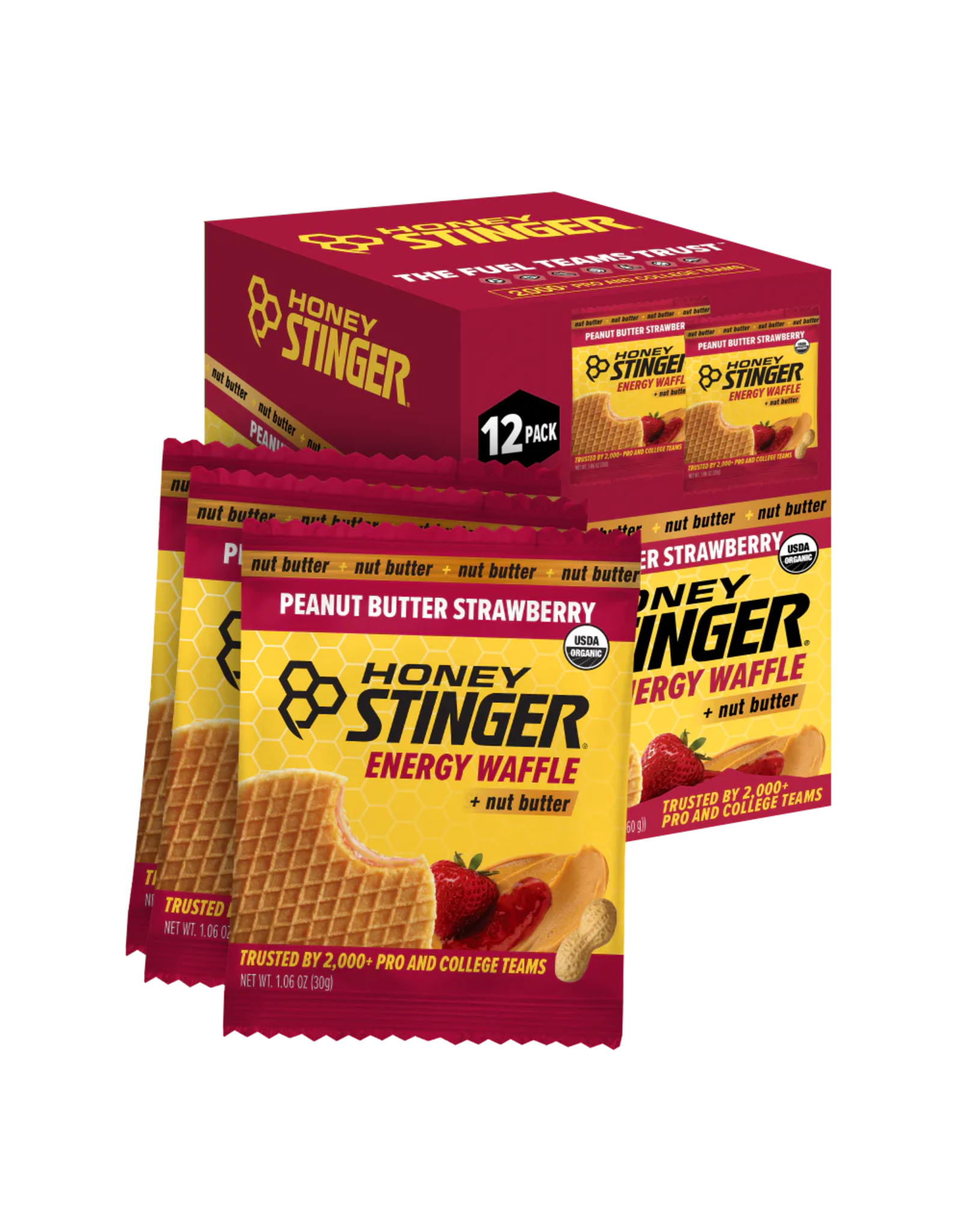Honey Stinger Honey Stinger Peanut Butter Waffles 12 Pack