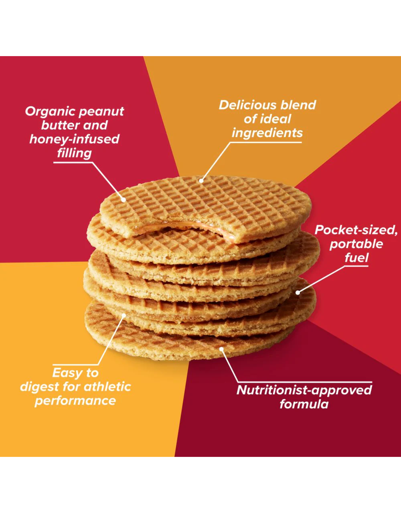 Honey Stinger Honey Stinger Peanut Butter Waffles 12 Pack