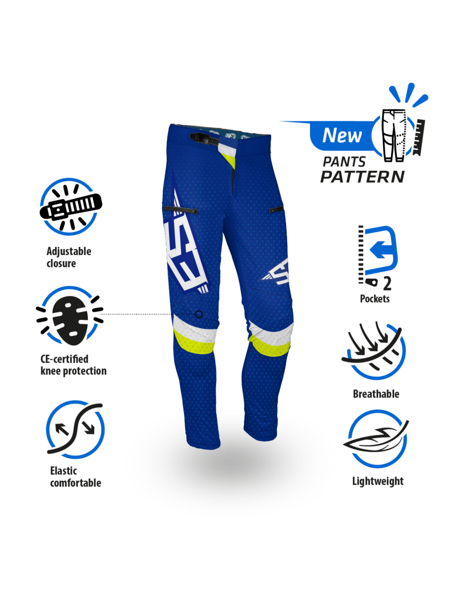 S3 Parts S3 Blue Racing Trial Collection Flex Pants