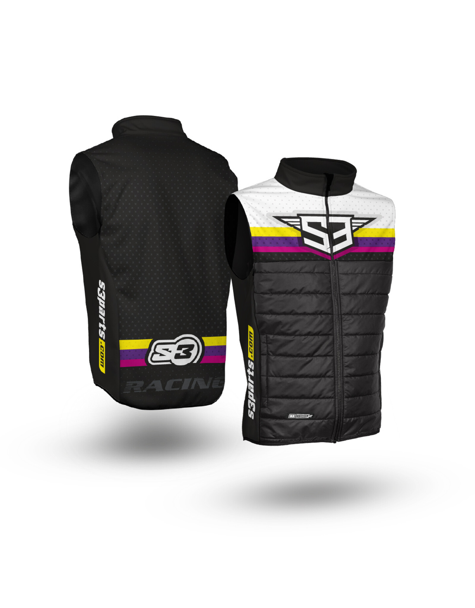 S3 Parts S3 Black-Pink Racing Trial Collection Vest