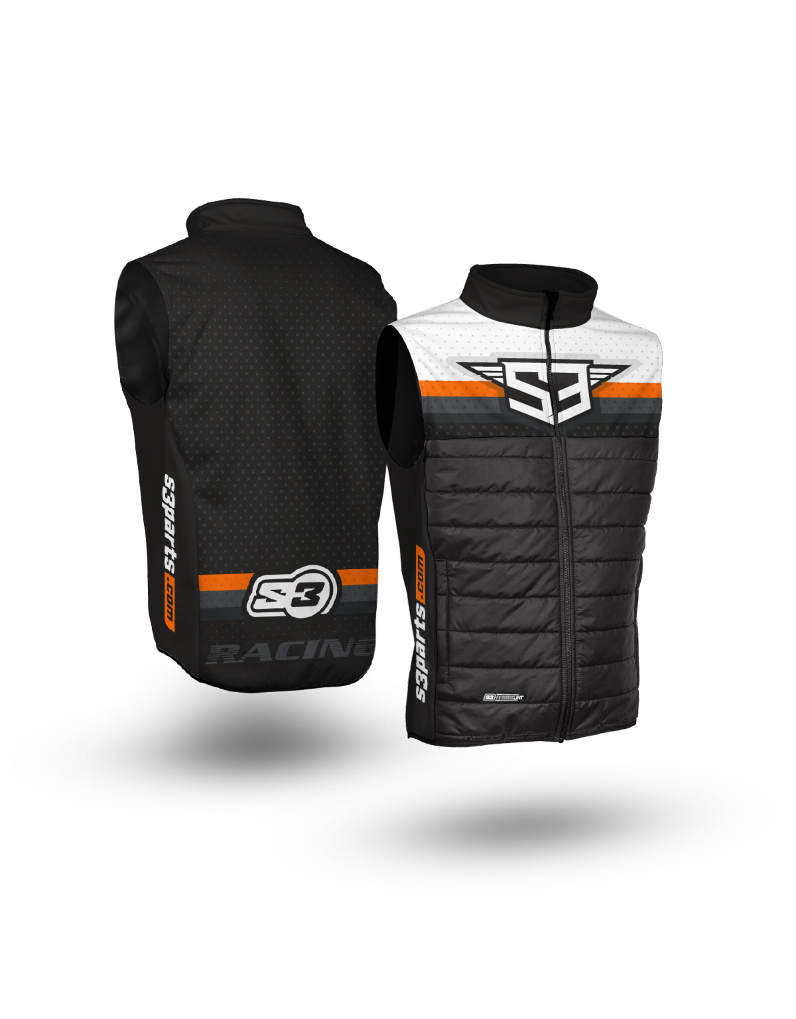 S3 Parts S3 Orange-Noir Racing Trial Collection Vest