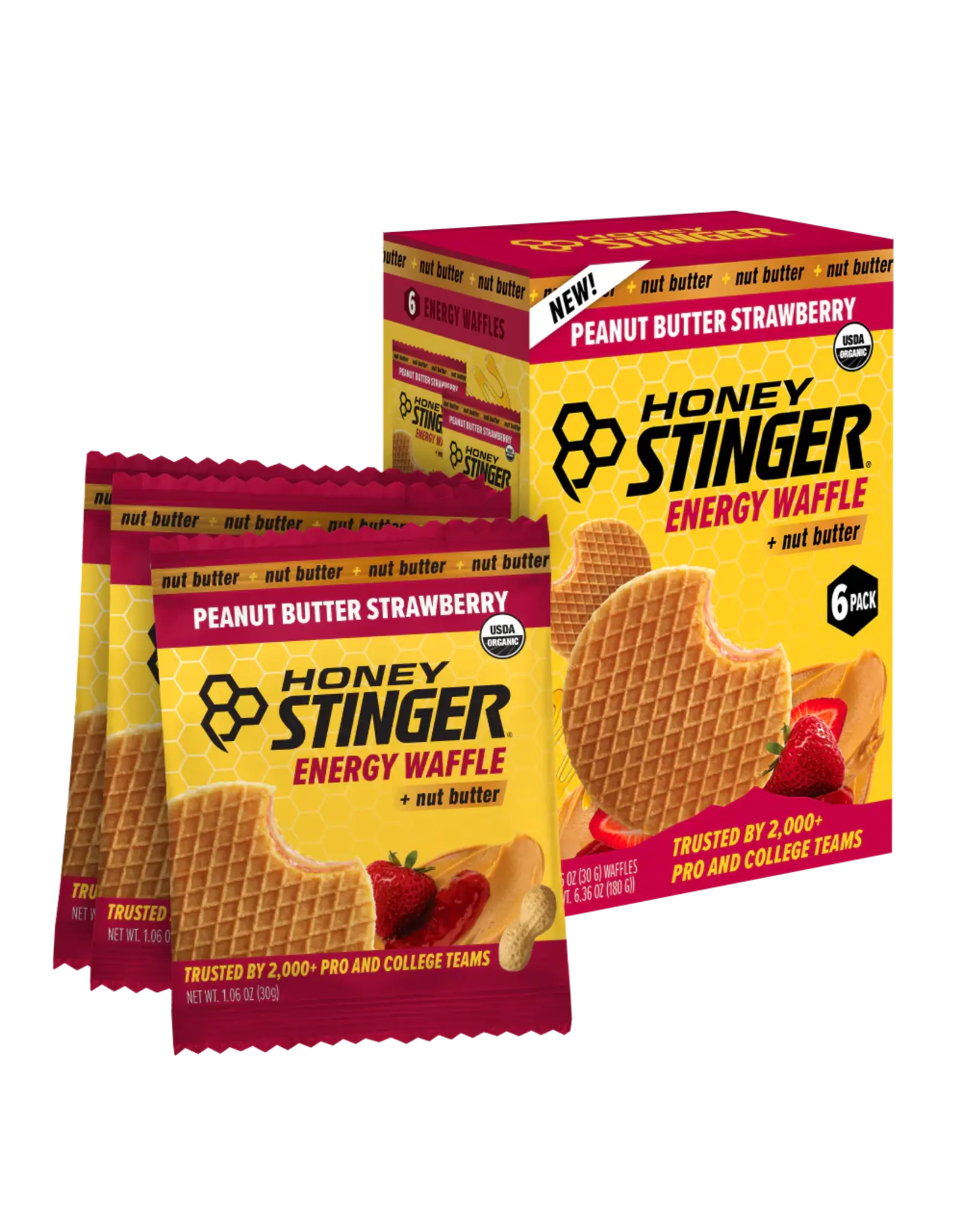 Honey Stinger Honey Stinger Peanut Butter Waffles 6 Pack