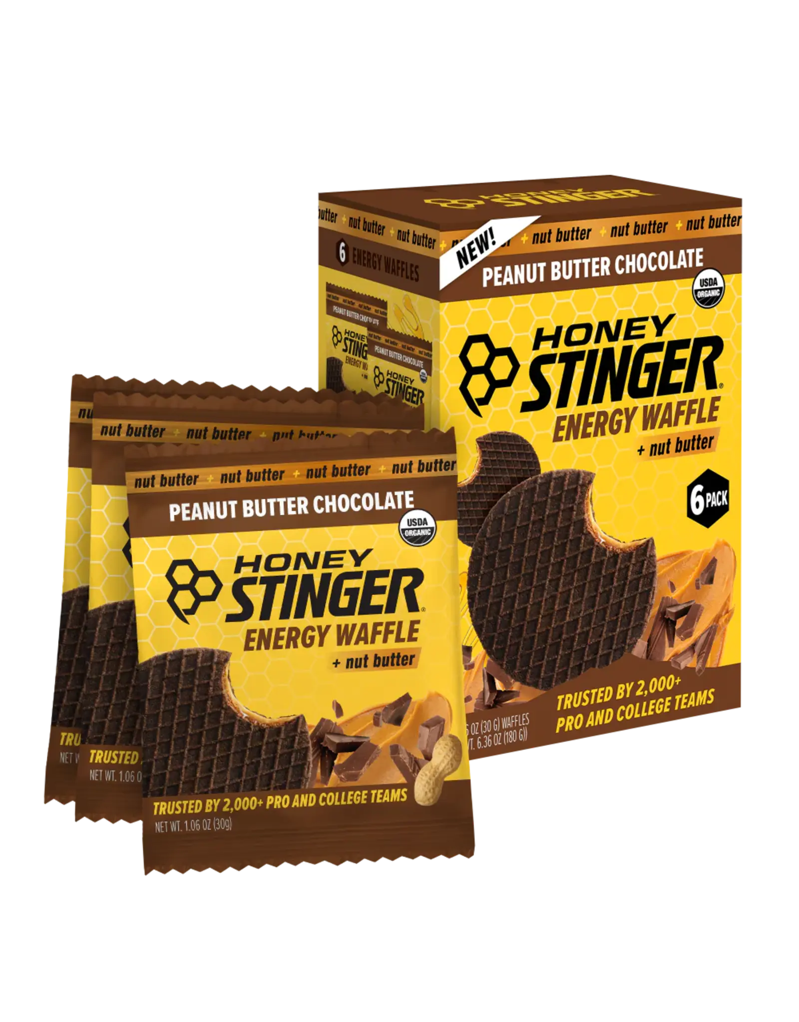 Honey Stinger Honey Stinger Peanut Butter Waffles 6 Pack
