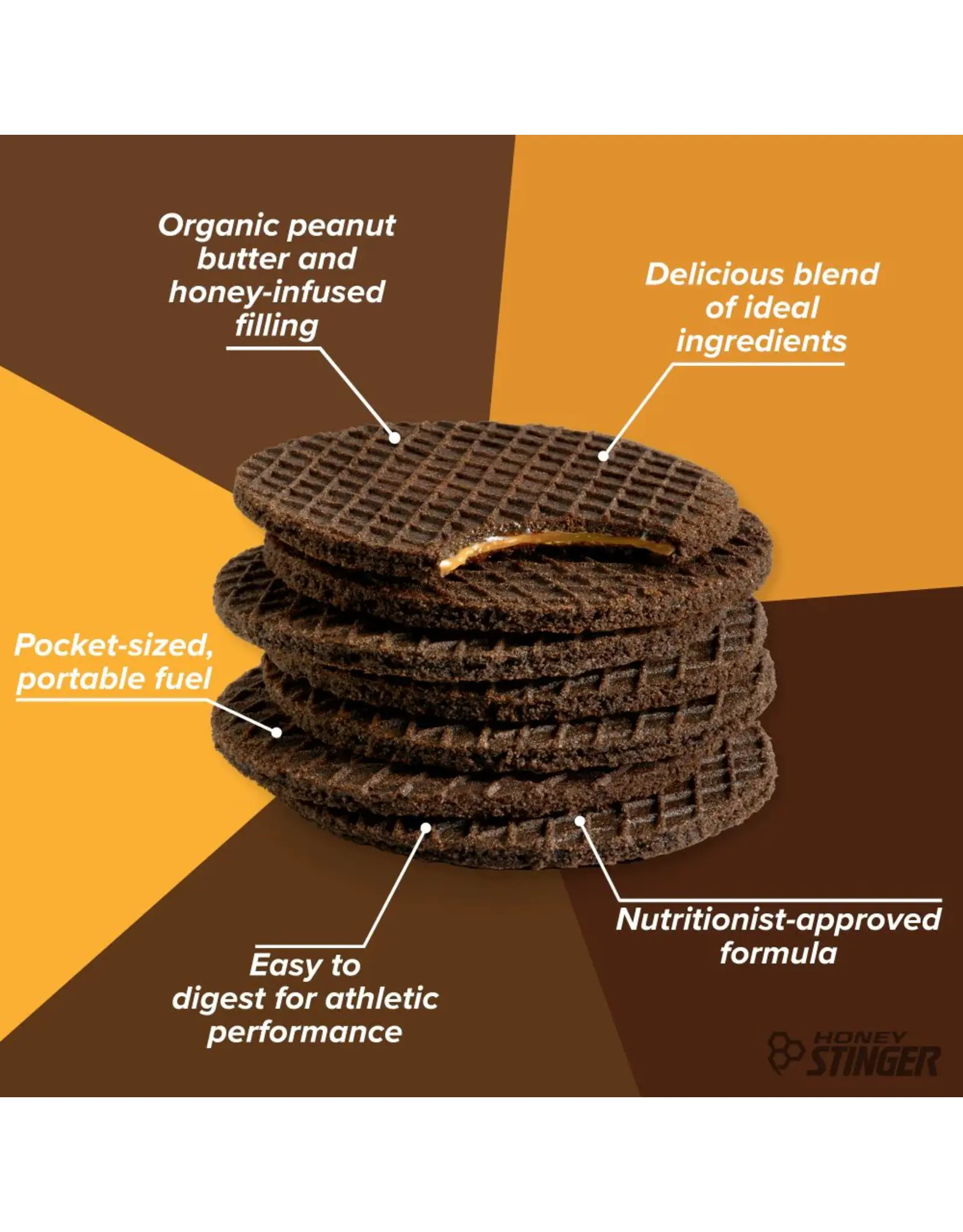 Honey Stinger Honey Stinger Peanut Butter Waffles 6 Pack