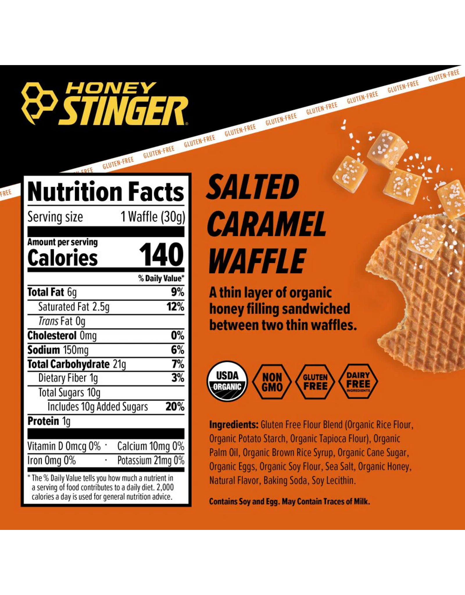 Honey Stinger Honey Stinger Gluten Free Waffles 6 Pack