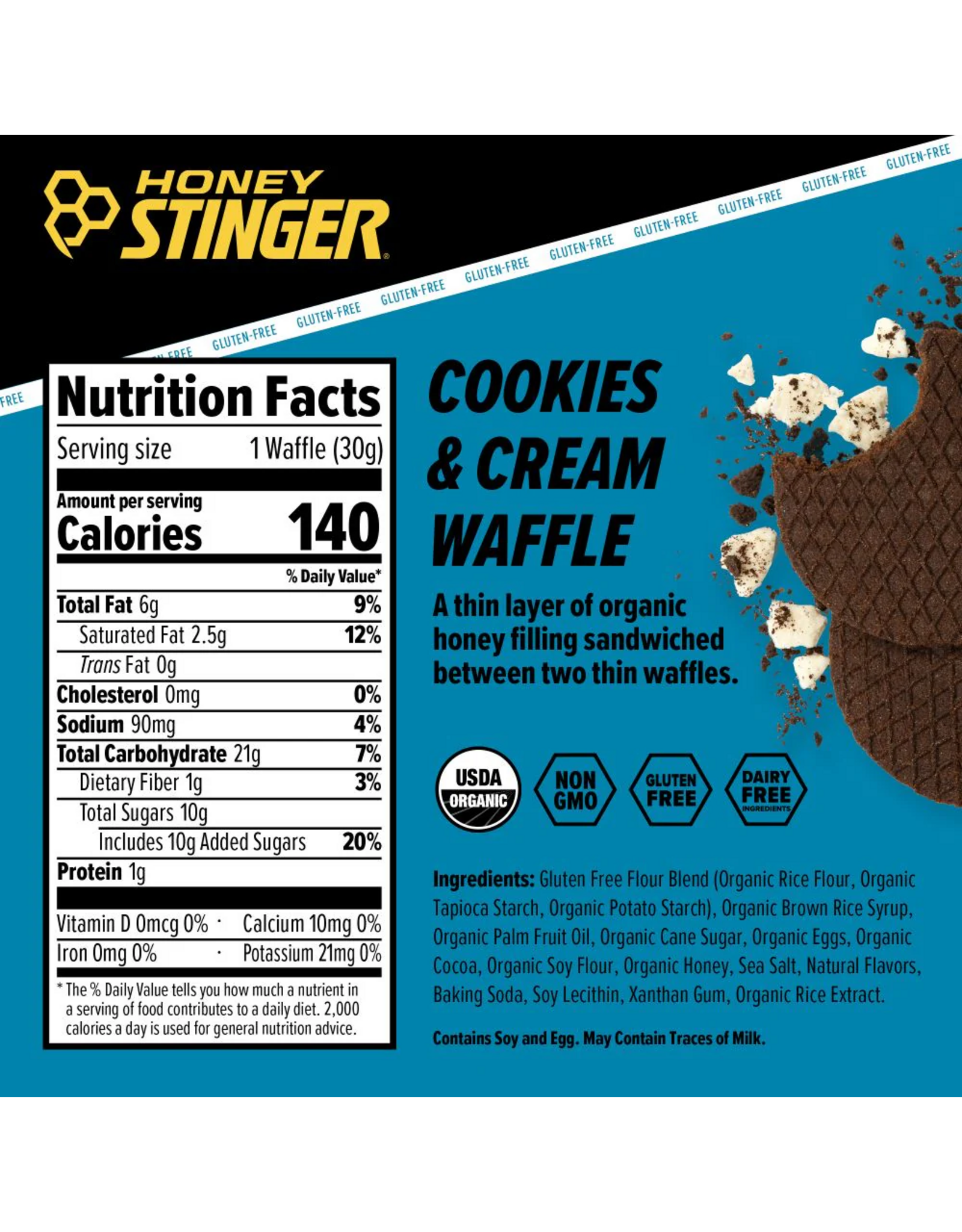 Honey Stinger Honey Stinger Gluten Free Waffles 6 Pack