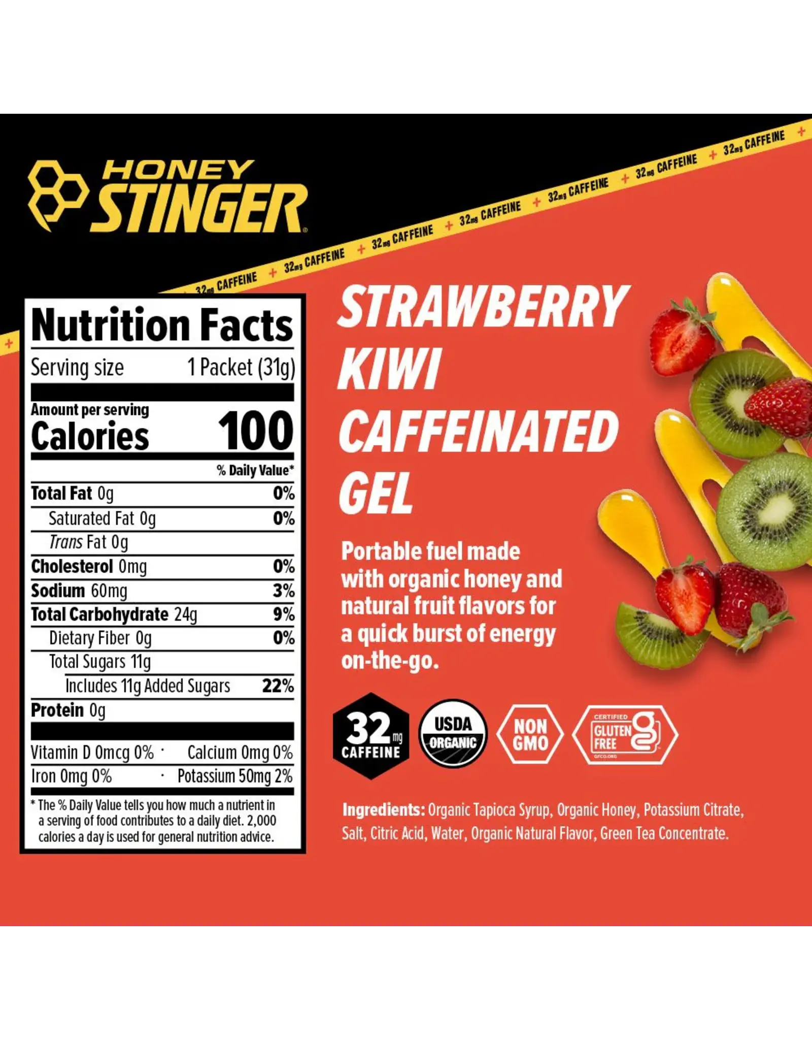 Honey Stinger Honey Stinger Caffeinated Energy Gel 12 Pack