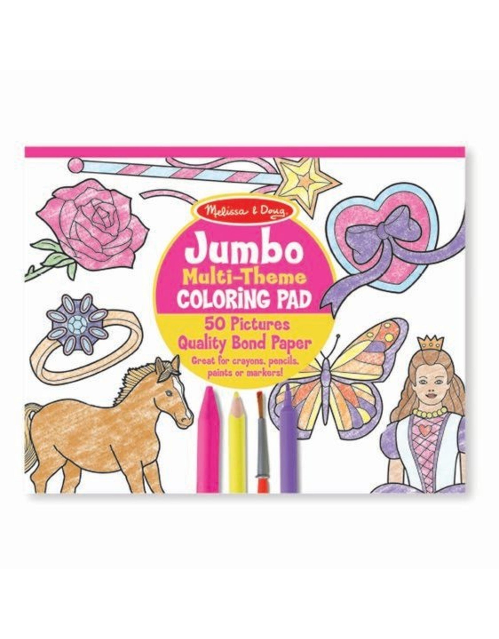 Melissa & Doug Jumbo Coloring Pad - Pink (11" x 14")