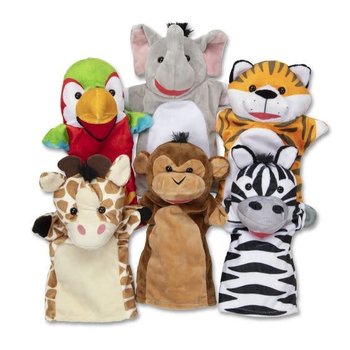 Melissa & Doug Safari Puppet Set (6 Pc)