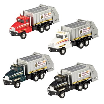 The Toy Network TS - 6" DIE CAST PULL BACK SANITATION TRUCK