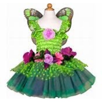 Great Pretenders Fairy Blooms Deluxe Dress & Wings, Green, Size 3-4