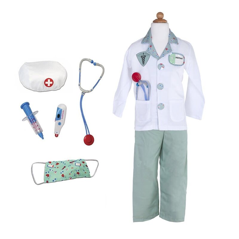 Great Pretenders Green Doctor Set Includes 8 Accessories, Size 5-6