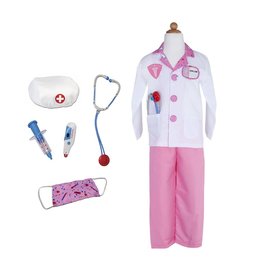 Great Pretenders Pink Doctor Set Includes 8 Accessories, Size 5-6