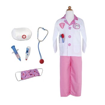 Great Pretenders Pink Doctor Set Includes 8 Accessories, Size 5-6