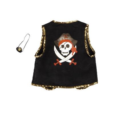 Great Pretenders Pirate Vest & Eye Patch, Size 4-7