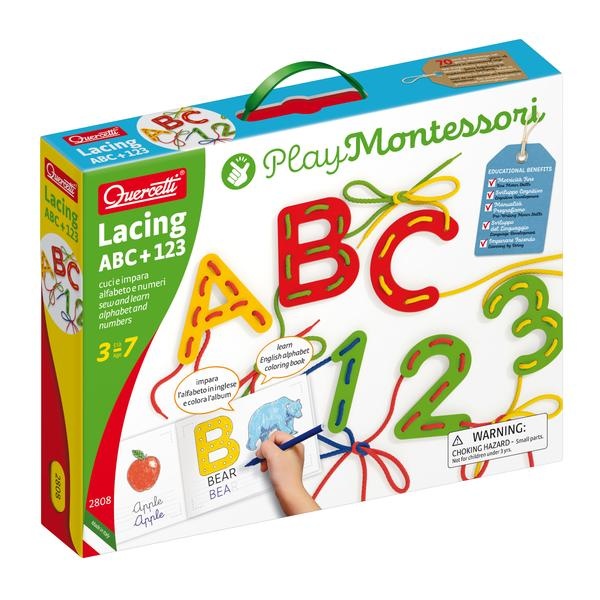 Quercetti LACING ABC + 123 MONTESSORI