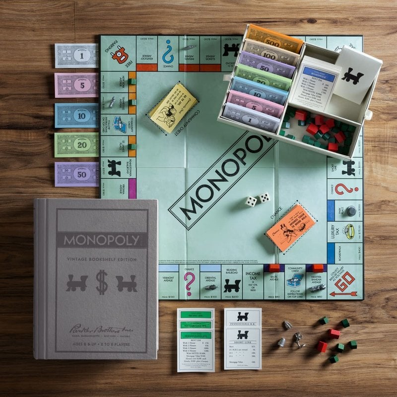 WS Games Monopoly Vintage Bookshelf Edition
