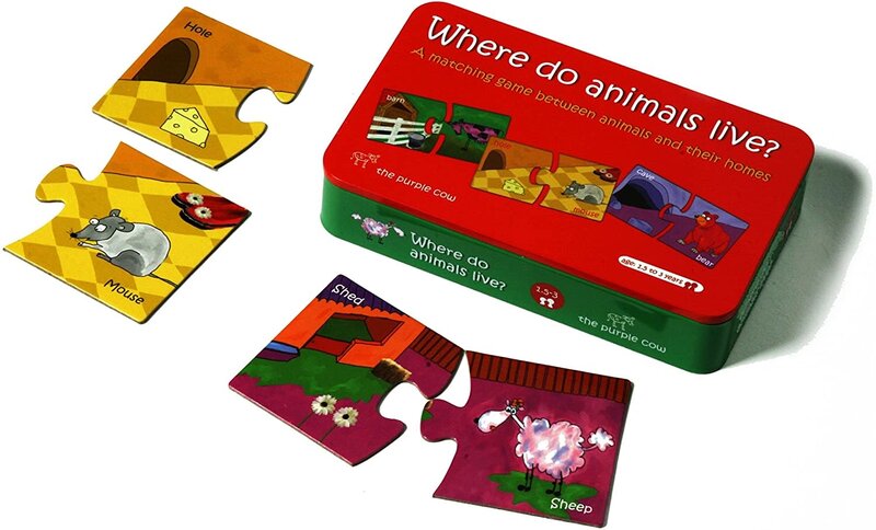 Purple Cow Where Do Animals Live - matching game