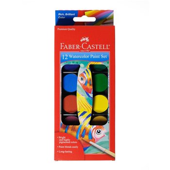 Faber-Castell 12ct Watercolor Paint Set (cakes)