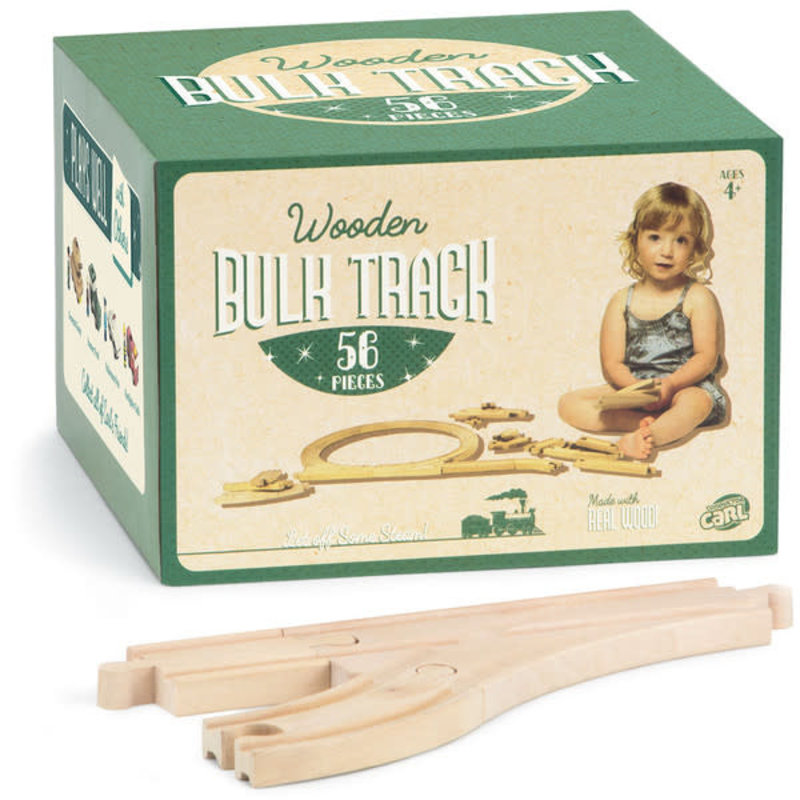 brybelly Bulk Wooden Track Pack, 56 pieces