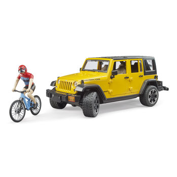 Bruder Jeep Rubicon w mountain bike and figure