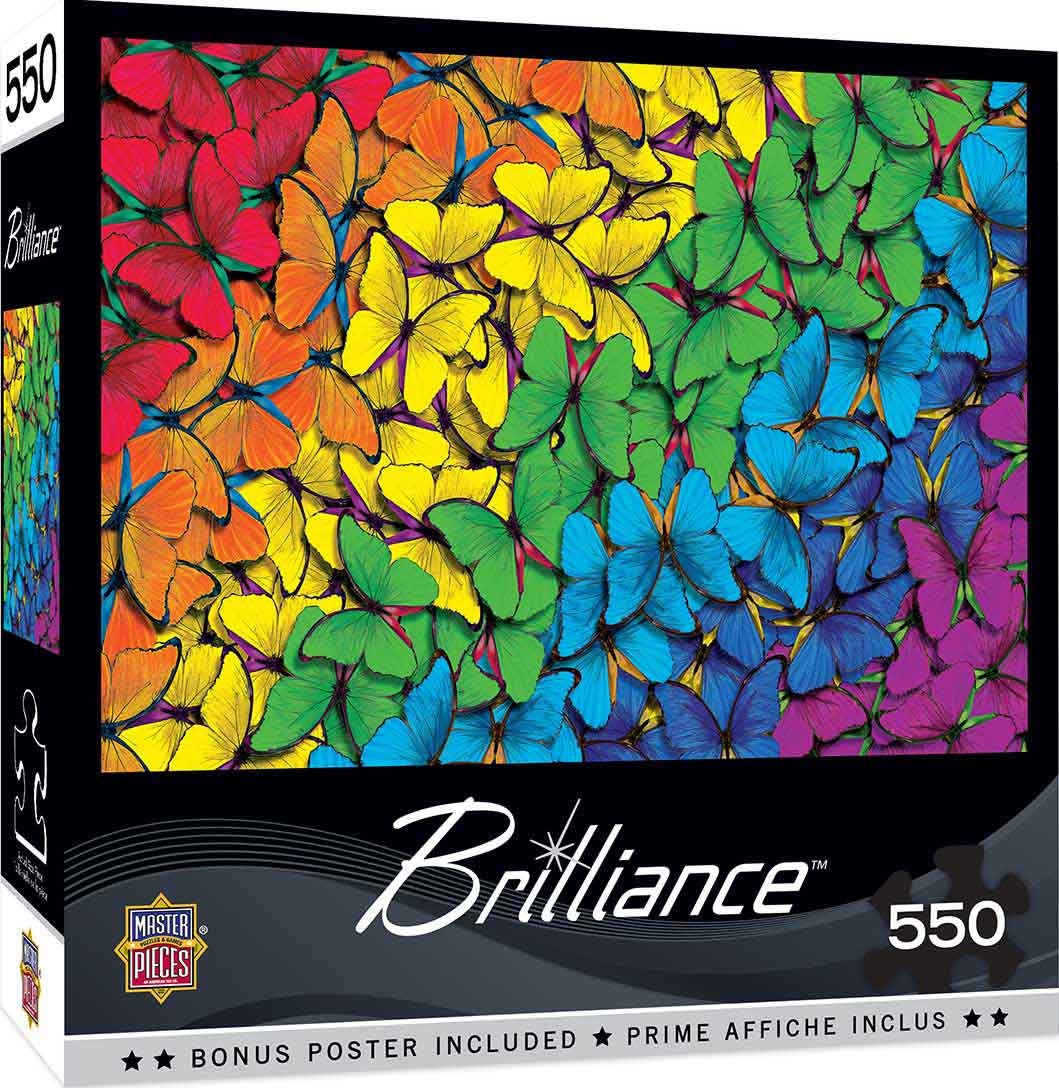 MasterPieces Brilliance - Fluttering Rainbow 550pc Puzzle