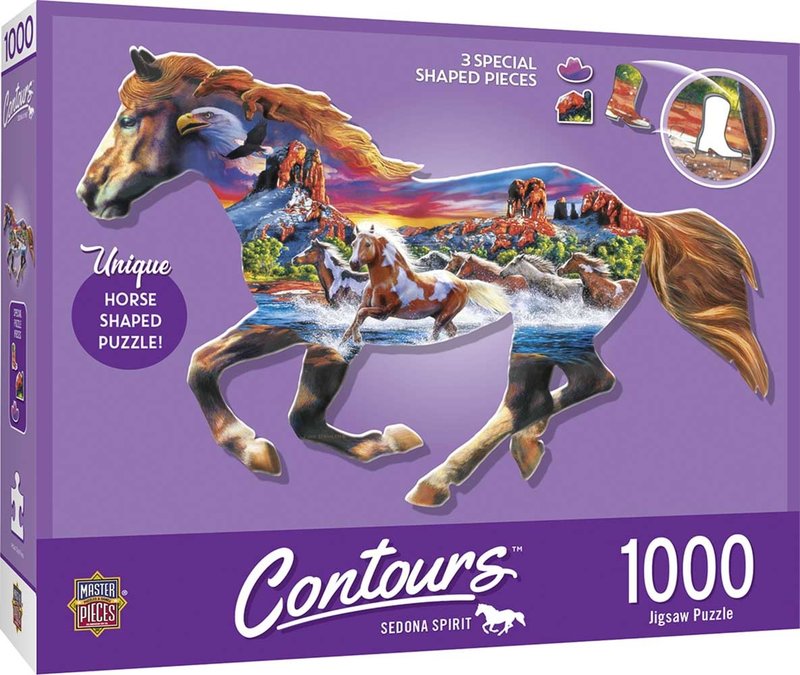 MasterPieces Countours - Running Horse 1000pc Shaped Puzzle