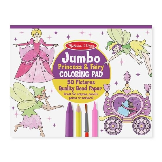 Melissa & Doug Jumbo Coloring Pad Princess and Fairy
