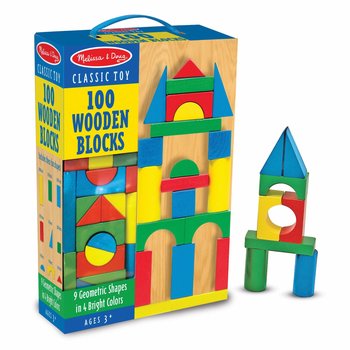Melissa & Doug 100 Wood Blocks Set