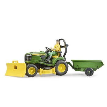 Bruder bworld John Deere lawn tractor w trailer and figure