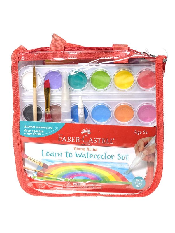 Washable Watercolor Paint Water Color Cake with Brush for Kids