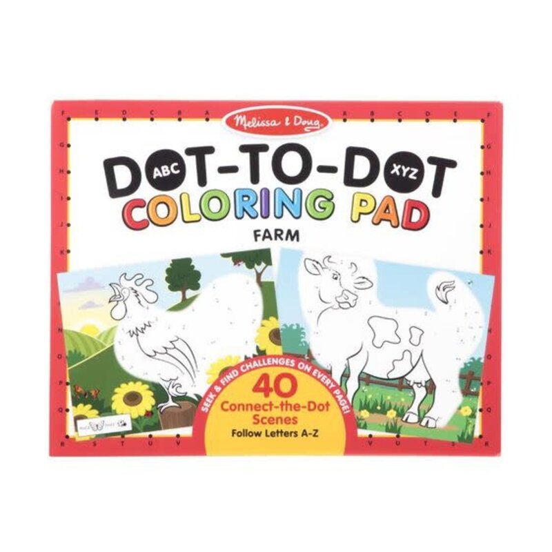Melissa & Doug ABC Dot-to-Dot Coloring Pad - Farm